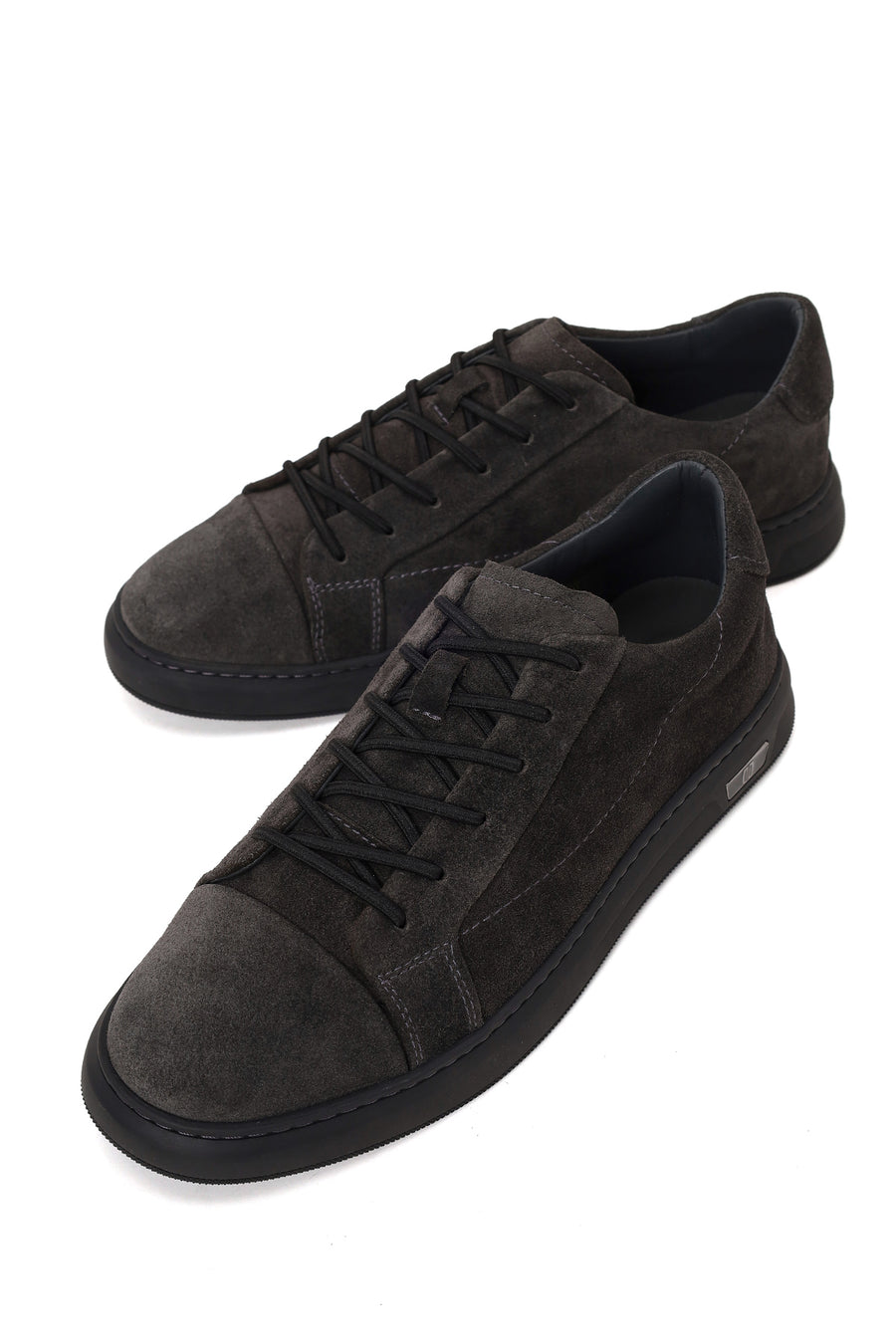 Male Anthracite Lace-up Suede Leather Sneaker