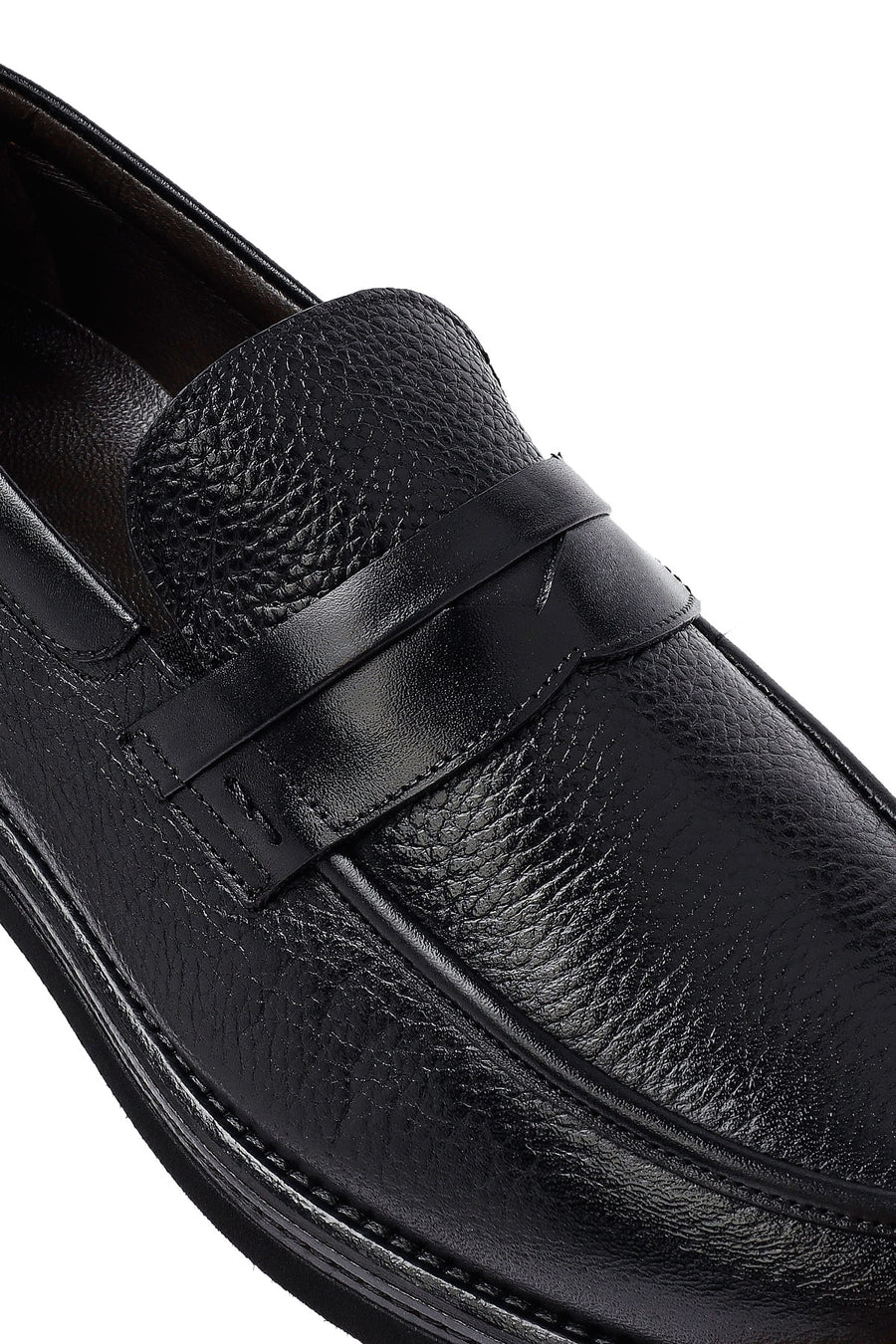 Erkek Siyah Deri Casual Loafer