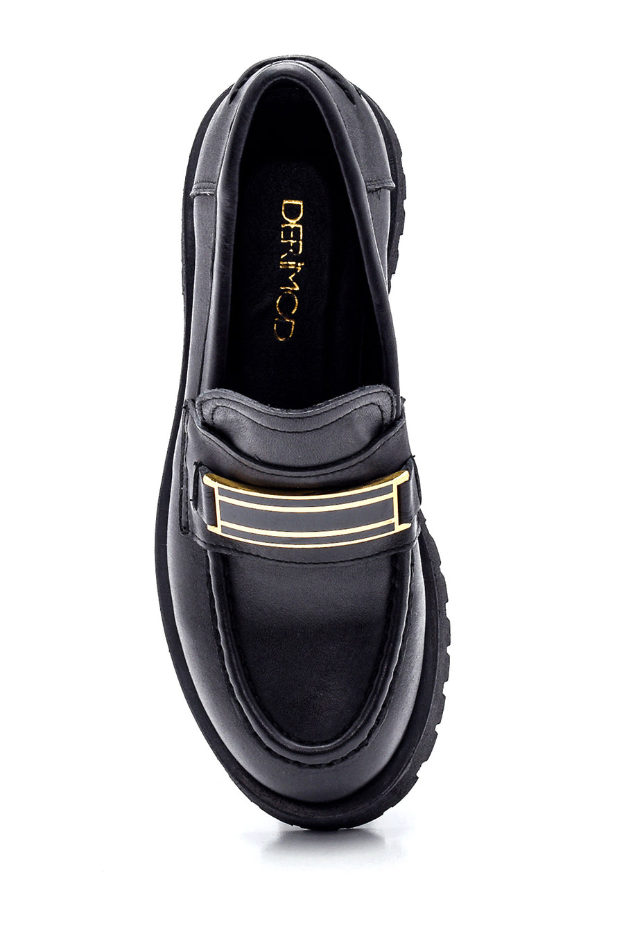 Kadın Deri Casual Tokalı Loafer