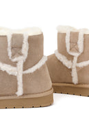 Woman Light Mink Suede Teddy Boots | Derimod