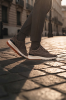 Erkek Gri Bağcıklı Kalın Tabanlı Nubuk Deri Casual Sneaker | Derimod
