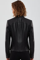 Marlyn Women's Black Short Leather Jacket | Derimod