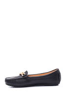 Women's Black Leather Loafer | Derimod
