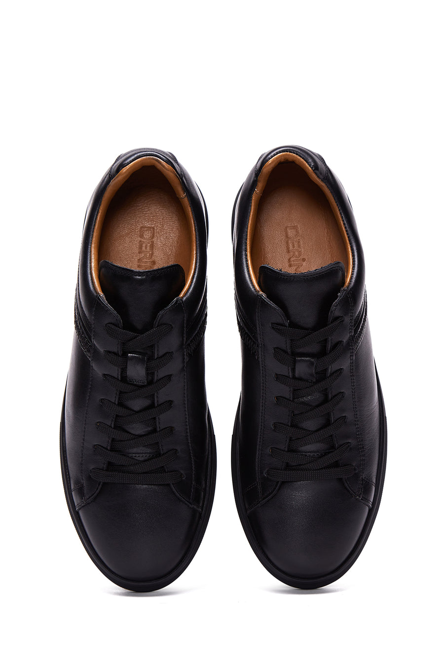 Erkek Siyah Deri Sneaker