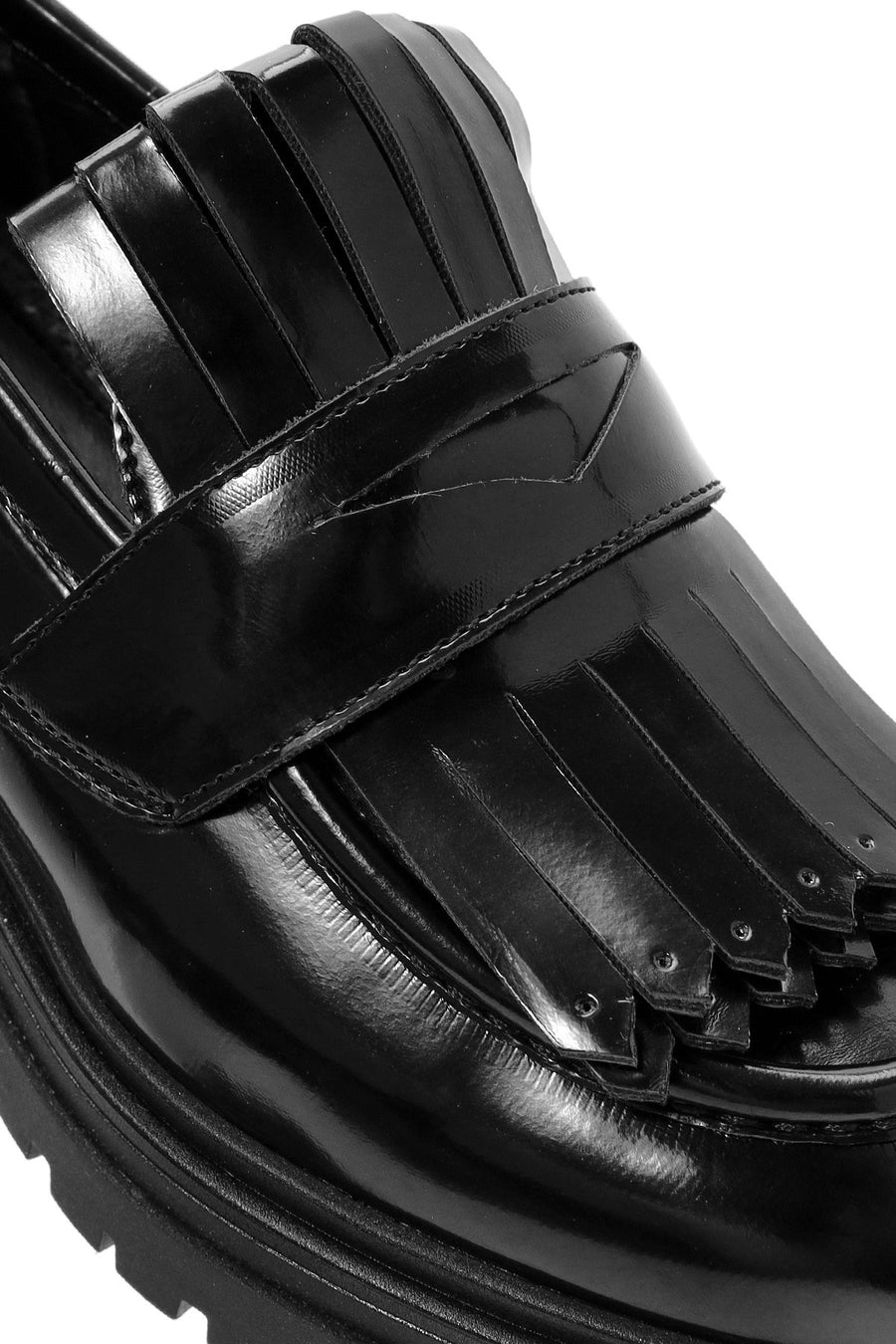 ACBC x Derimod Kadın Siyah Kalın Tabanlı Maskülen Loafer