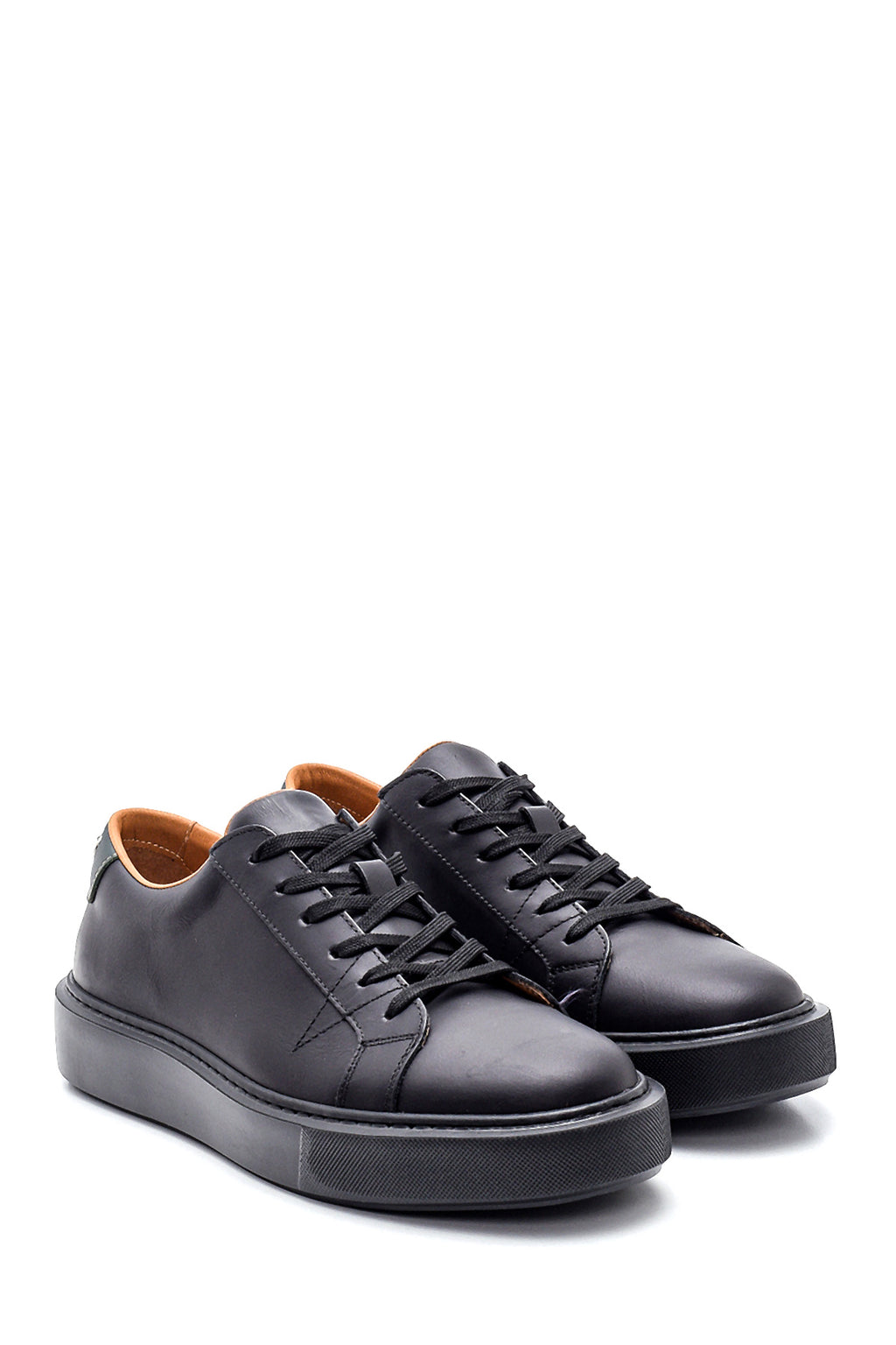 Erkek Siyah Deri Sneaker