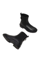 Woman Black Leather Chelsea Boots | Derimod