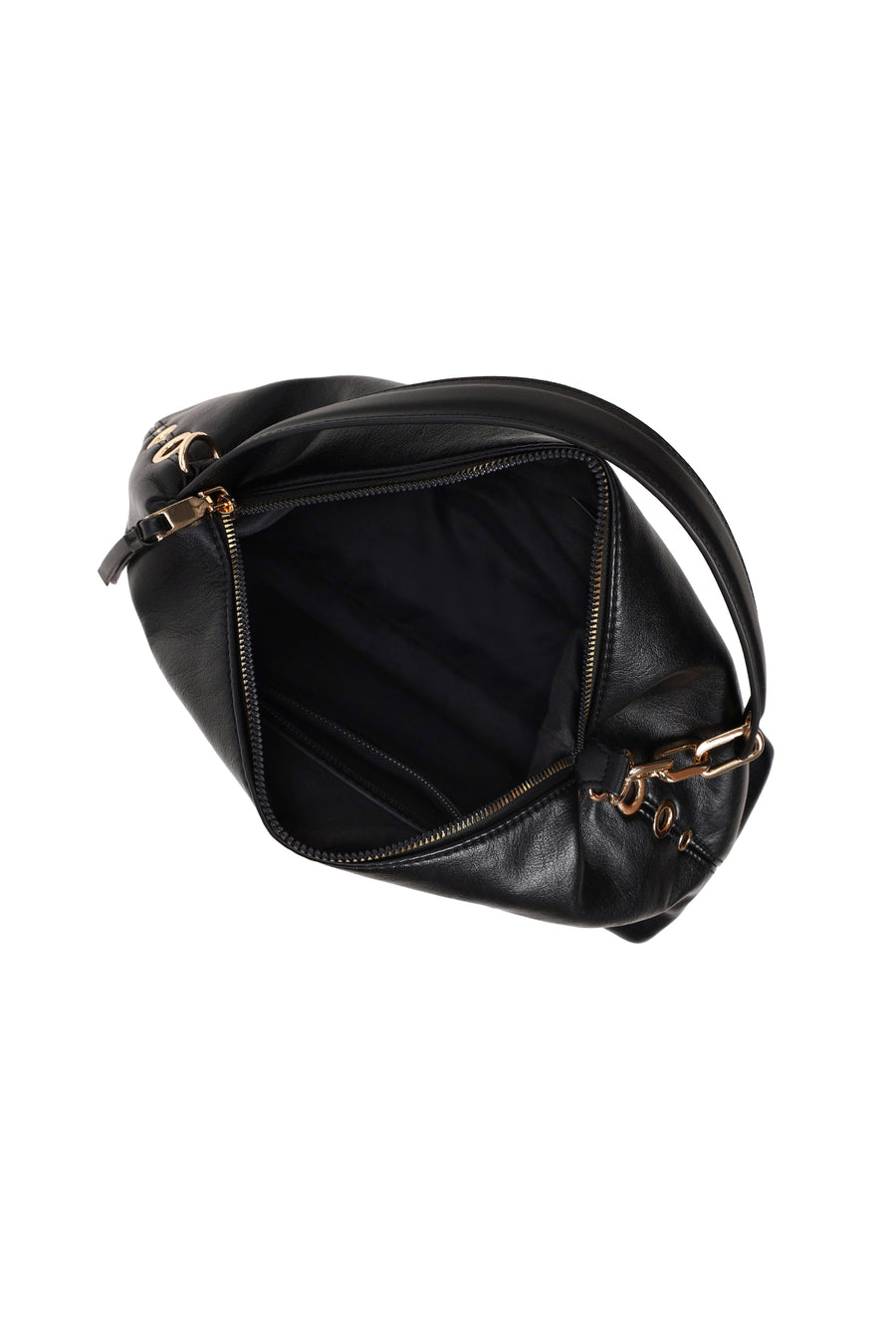 Woman Black Long-Strap Shoulder Bag