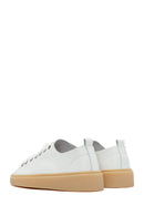 Erkek Beyaz Bağcıklı Deri Sneaker | Derimod