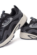 Erkek Gri Bağcıklı Kalın Tabanlı Deri Sneaker | Derimod