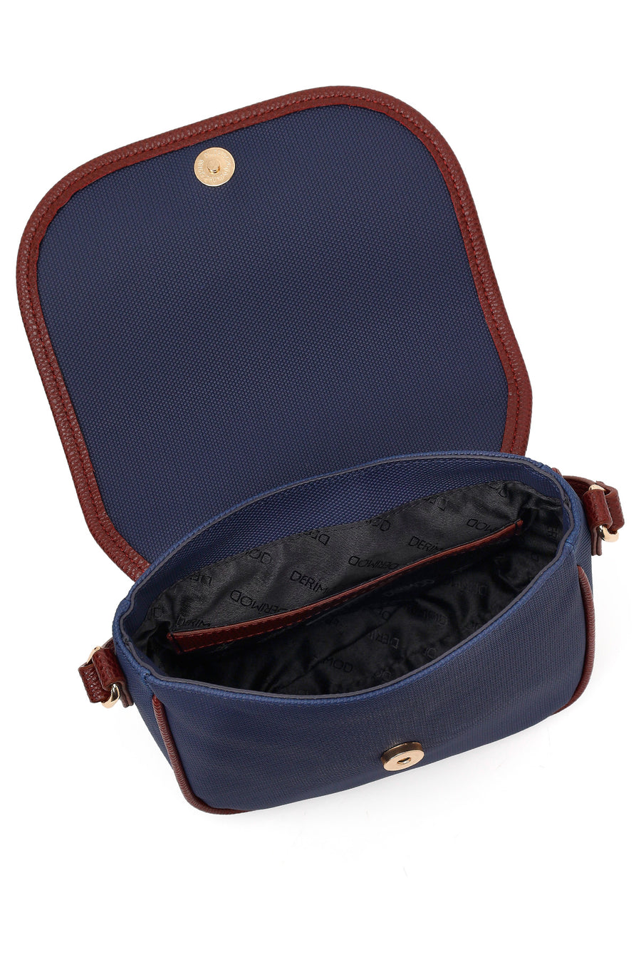 Woman Navy Long-Strap Crossbody Bag