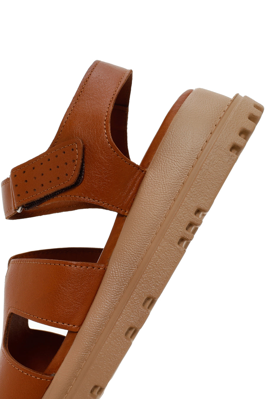 Kadın Taba Deri Comfort Sandalet