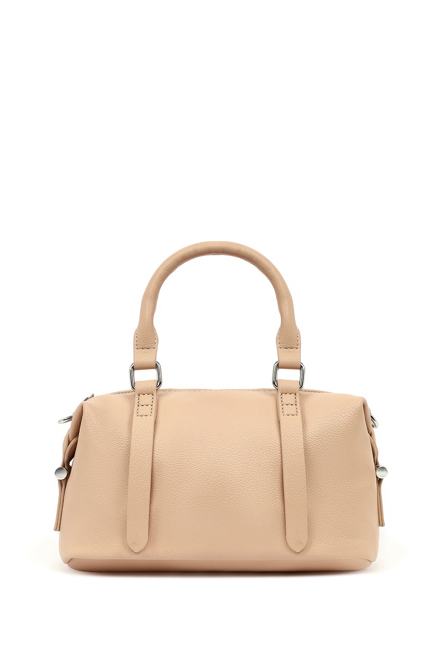 Women's Beige Long Strap Charm Mini Shoulder Bag