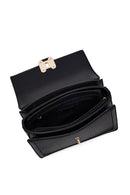 Women's Black Printed Long Strap Crossbody Bag | Derimod