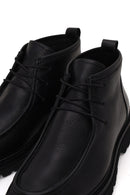 Male Black Lace-up Leather Casual Boots | Derimod