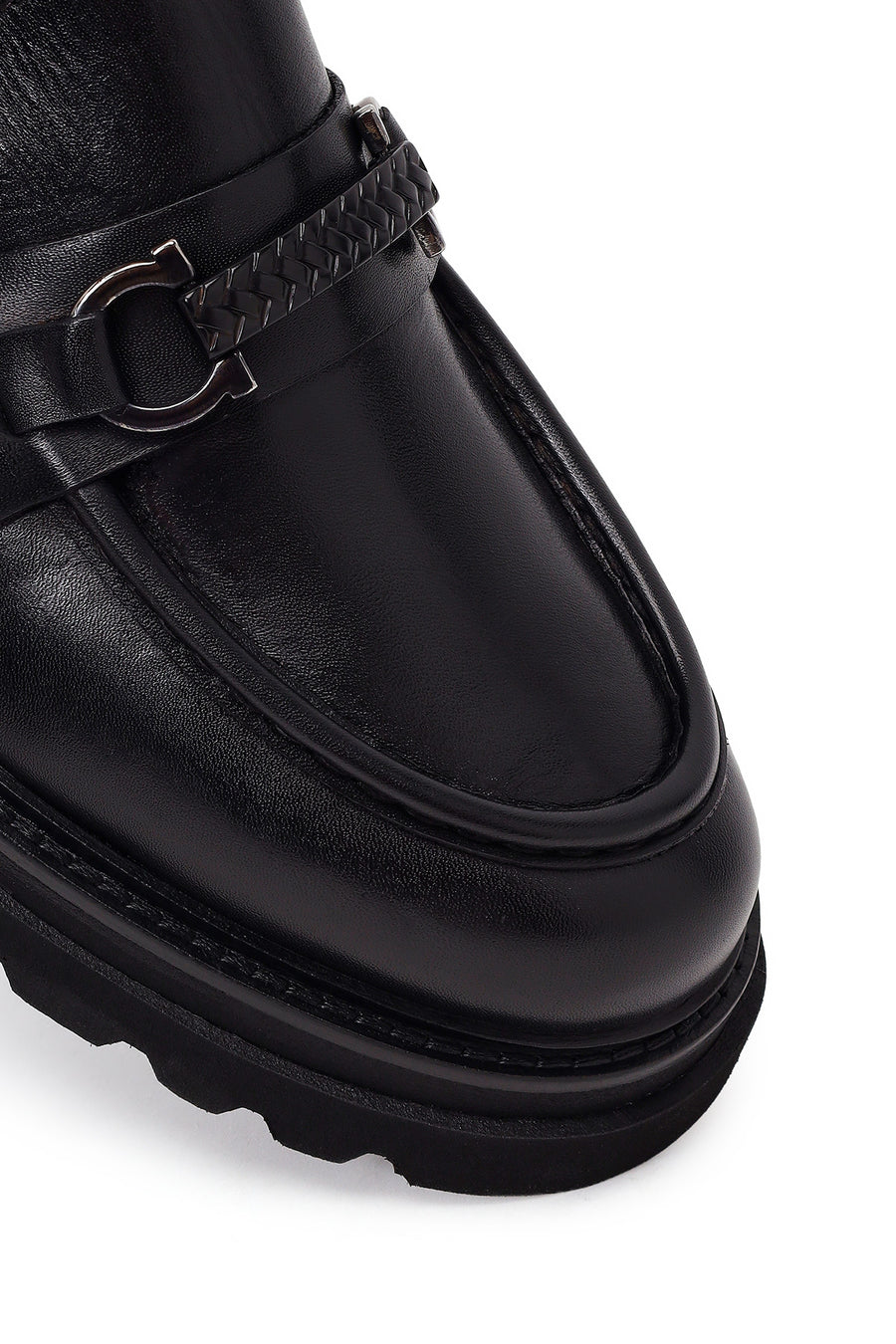 Erkek Siyah Deri Casual Loafer