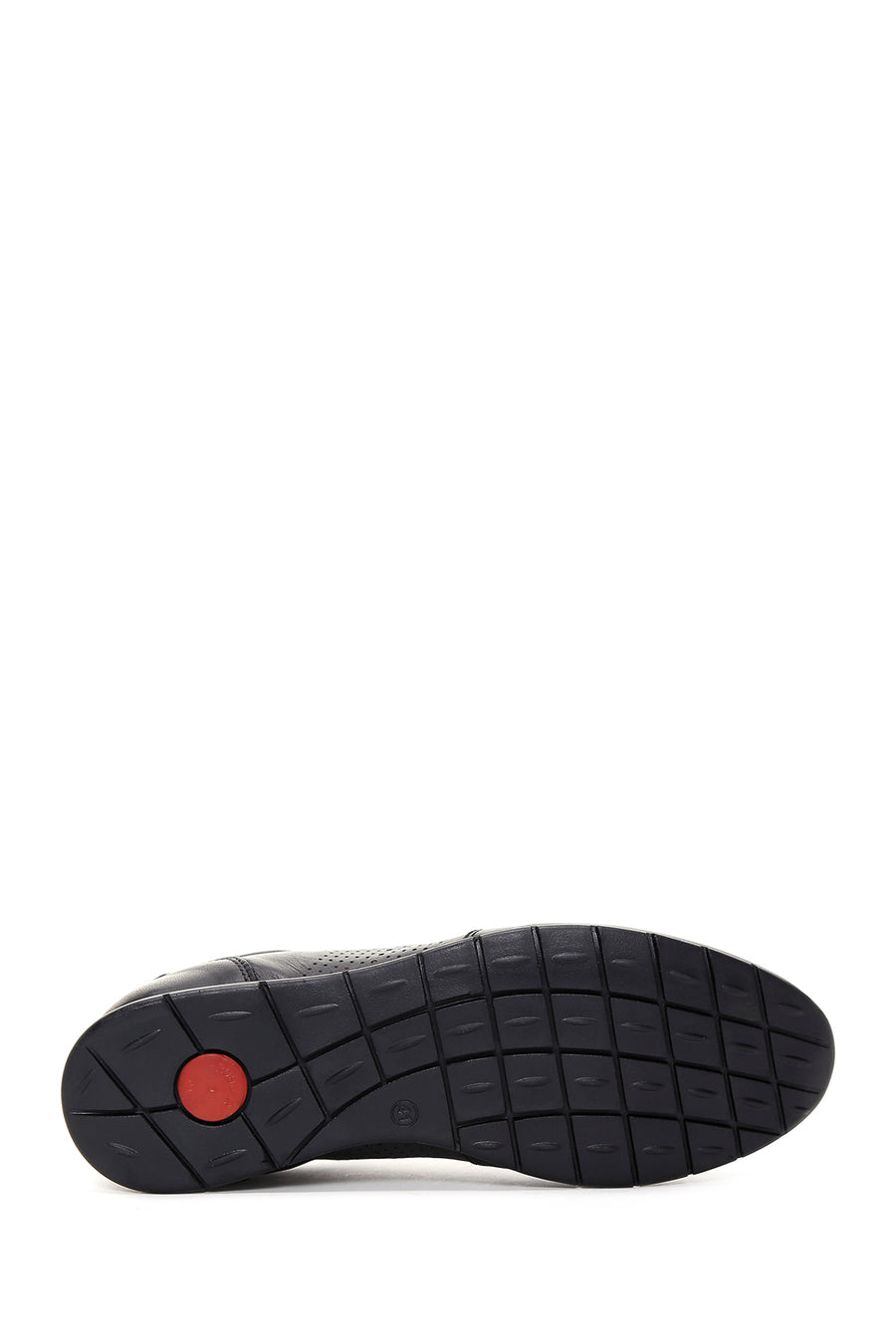 Men's Black Leather Casual Sneaker