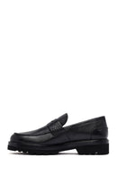 Erkek Siyah Deri Casual Loafer | Derimod