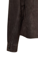 Sandiego Woman Brown Oversize Suede Jacket | Derimod