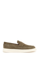 Male Khaki Suede Casual Loafer | Derimod
