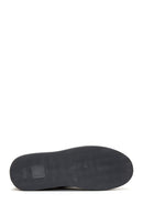 Erkek Siyah Bağcıklı Deri Sneaker | Derimod