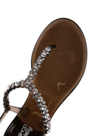 Women's Black Jelly Sandals with Stones | Derimod