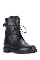 Studded Women's Leather Boots | Derimod