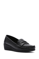Kadın Siyah Dolgu Topuklu Loafer | Derimod