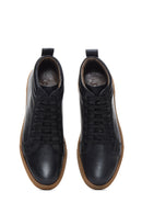 Erkek Siyah Deri Bilekli Sneaker Bot | Derimod