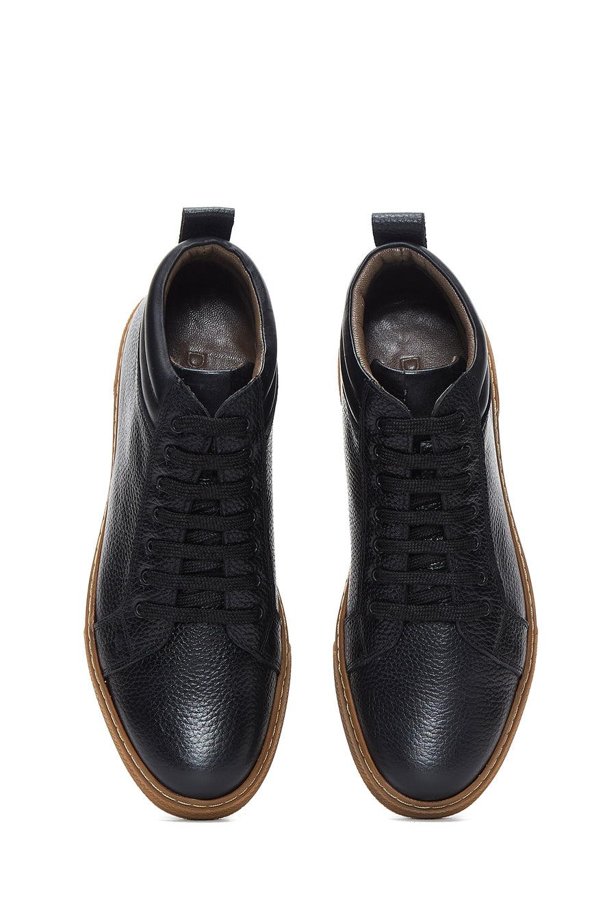 Erkek Siyah Deri Bilekli Sneaker Bot