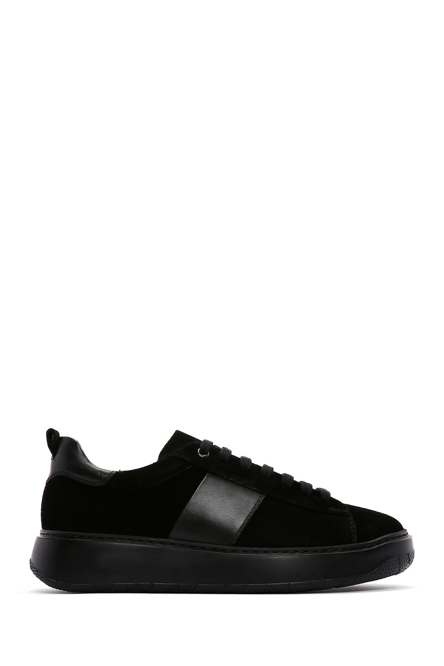 Erkek Siyah Süet Deri Kalın Tabanlı Sneaker 23WFD606410 | Derimod