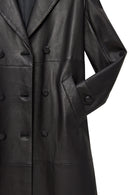 Beyonce Women's Black Leather Coat | Derimod