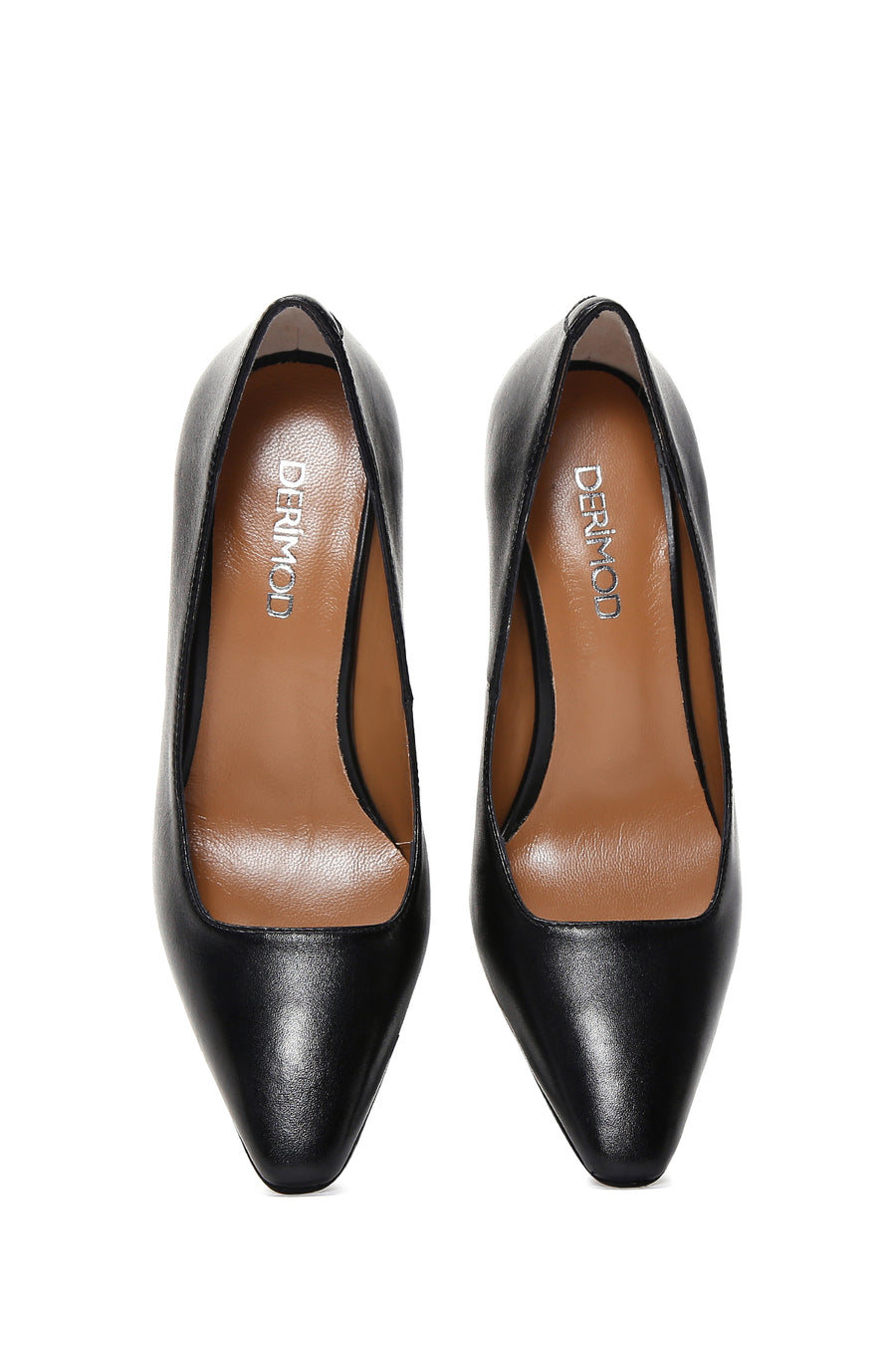 Kadın Siyah Deri Stiletto