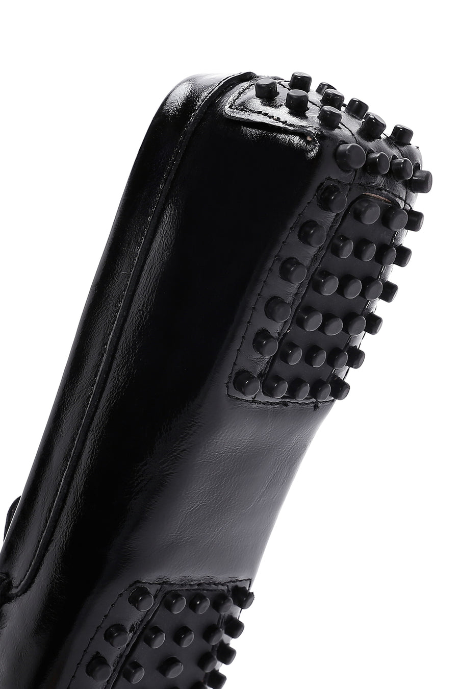 Women's Black Patent Leather Buckle Loafer