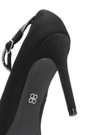 Kadın Siyah Bilekten Bağlamalı İnce Topuklu Stiletto | Derimod