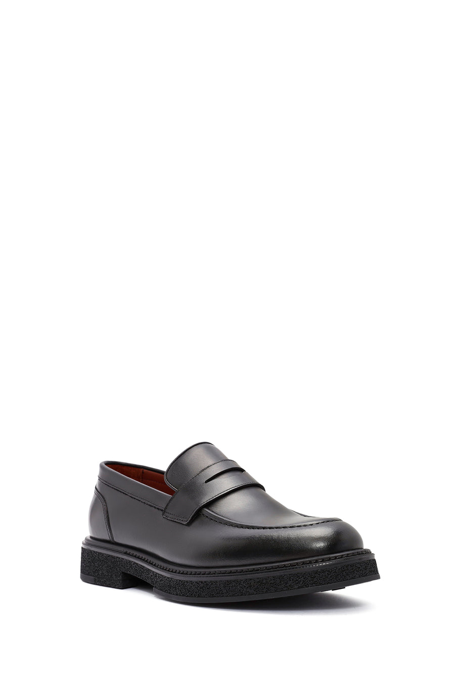 Erkek Siyah Deri Casual Loafer