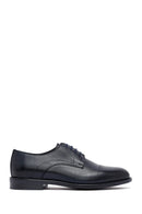 Men's Navy Blue Lace-Up Leather Classic Shoes | Derimod