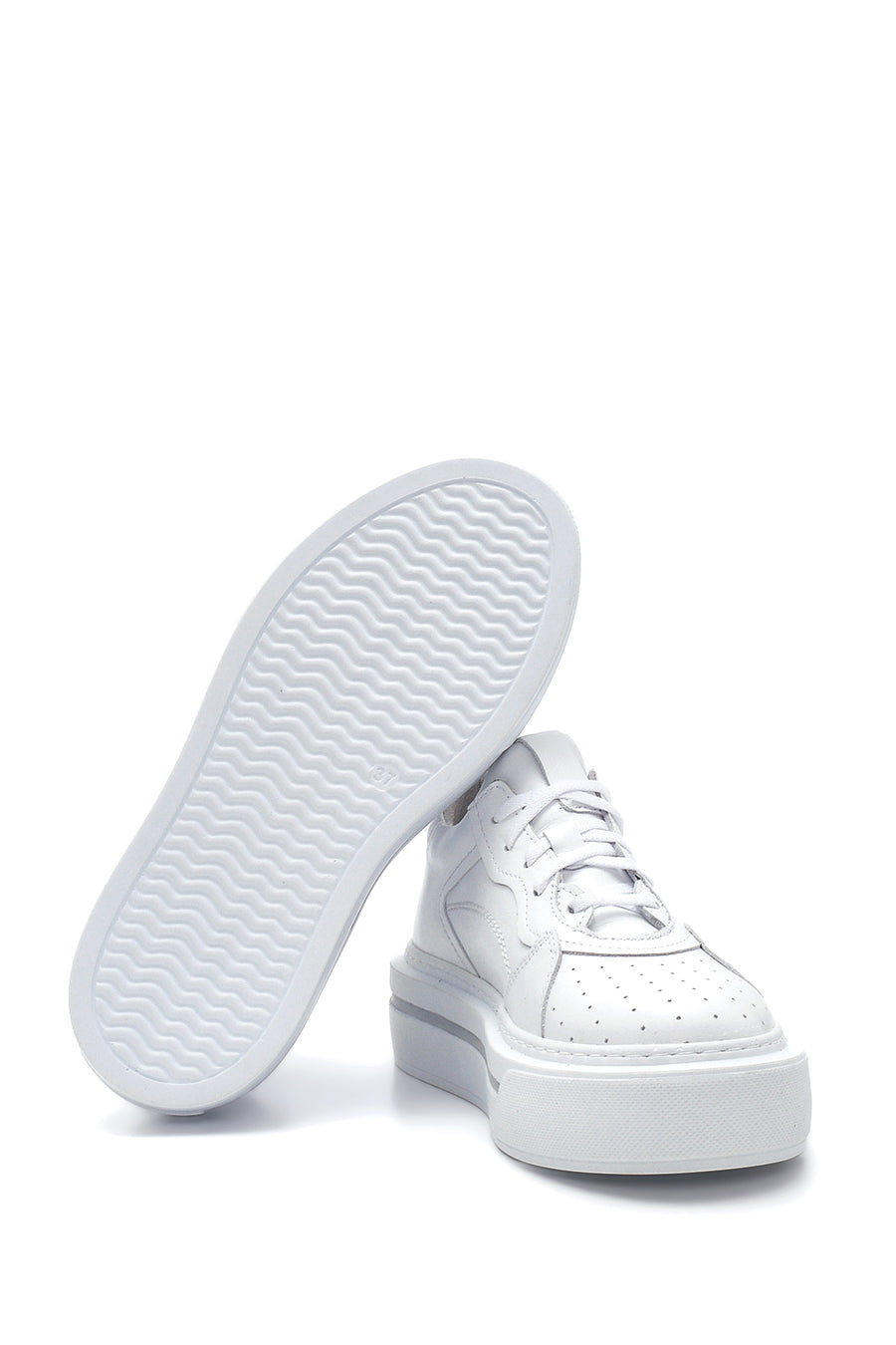 Kadın Beyaz Deri Sneaker
