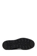 Men's Black Zippered Leather Boots | Derimod