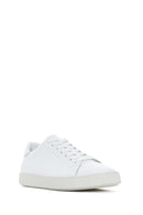 Erkek Beyaz Bağcıklı Deri Sneaker | Derimod