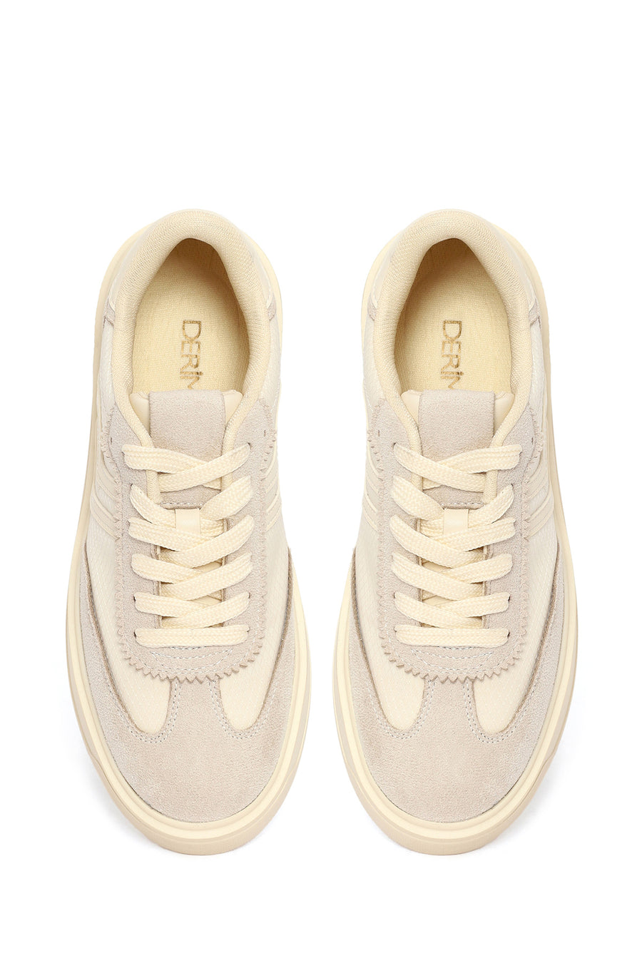 Kadın Bej Bağcıklı Sneaker