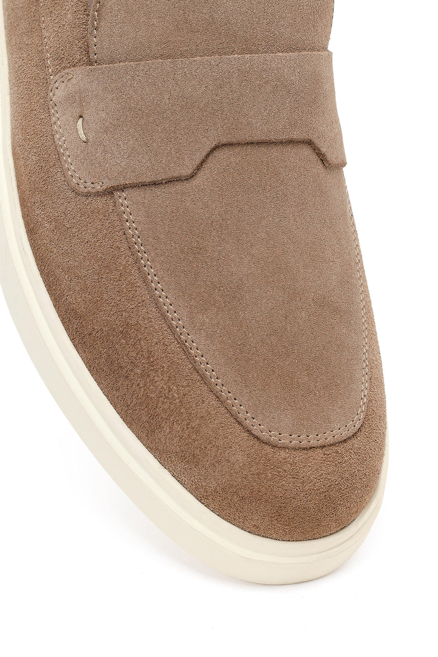 Erkek Bej Süet Deri Casual Loafer