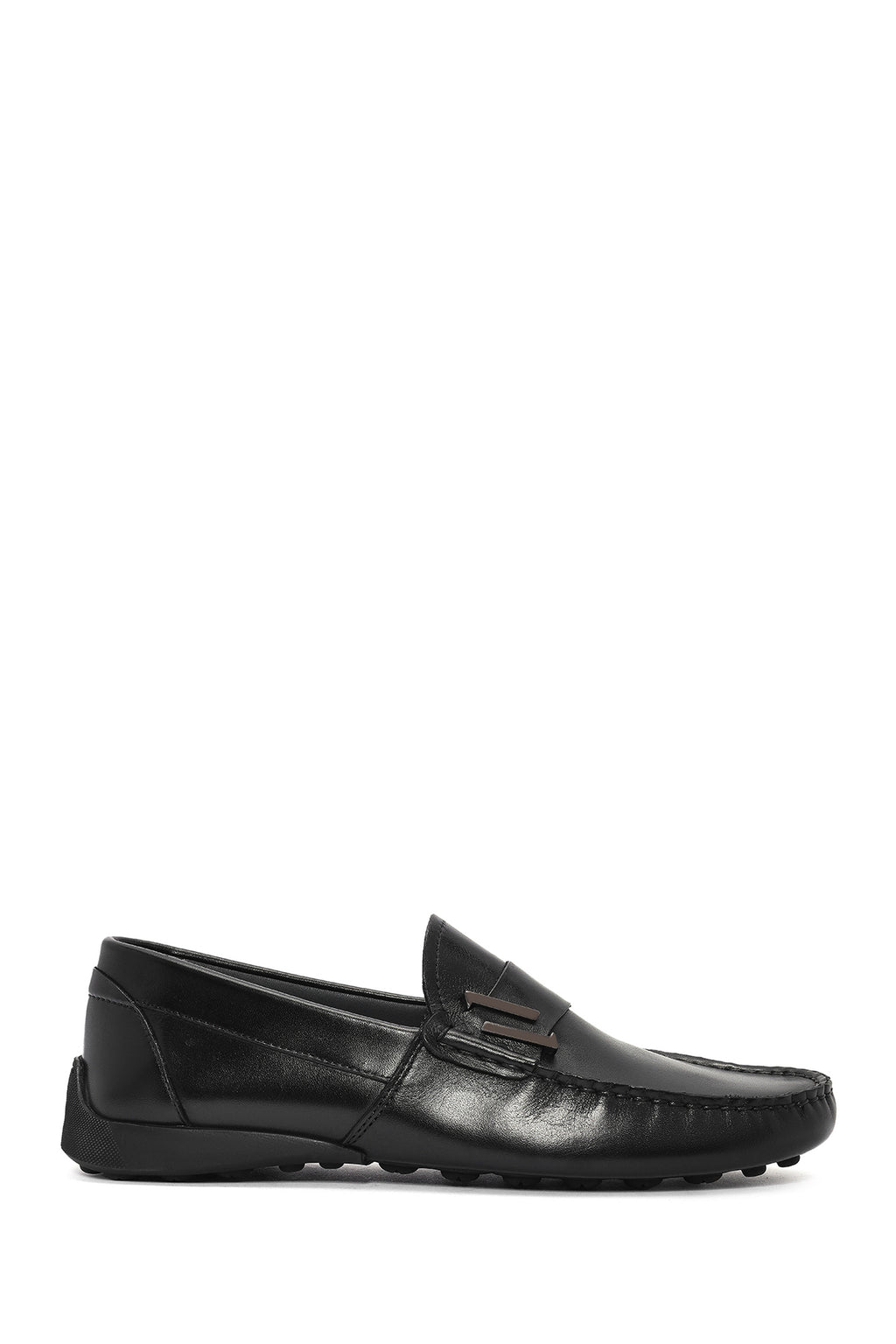 Erkek Siyah Deri Casual Loafer