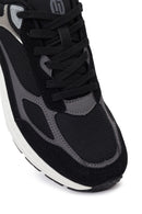 Erkek Siyah Kalın Tabanlı Bağcıklı Sneaker | Derimod