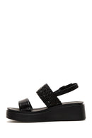 Women's Black Thick Soled Sandals | Derimod