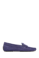 Kadın Lacivert Süet Deri Loafer | Derimod