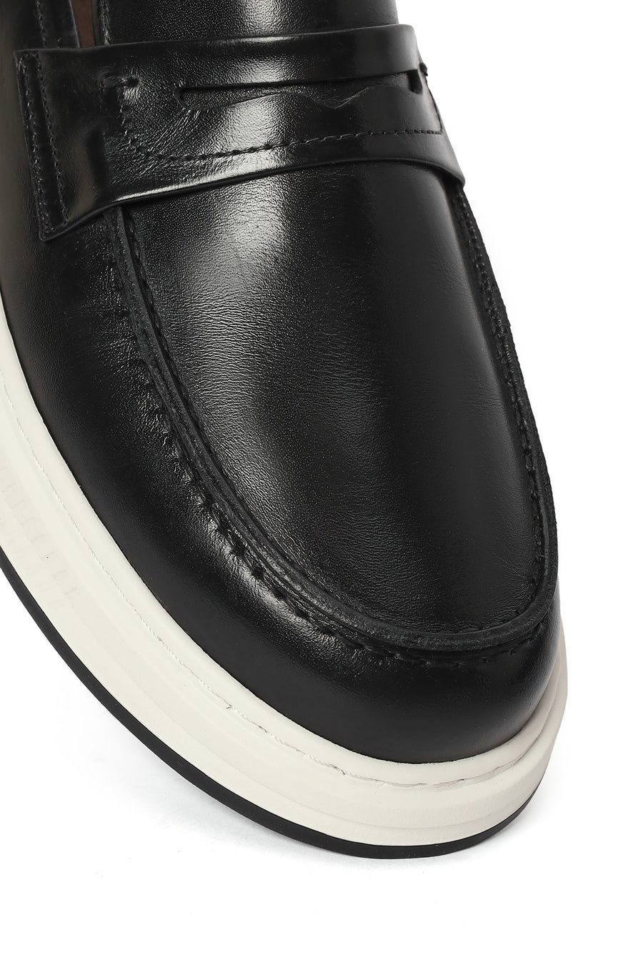 Erkek Siyah Deri Casual Loafer