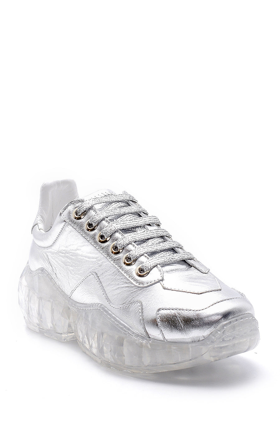 Women's Transparent Sole Leather Sneaker