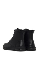Men's Black Zippered Leather Boot | Derimod