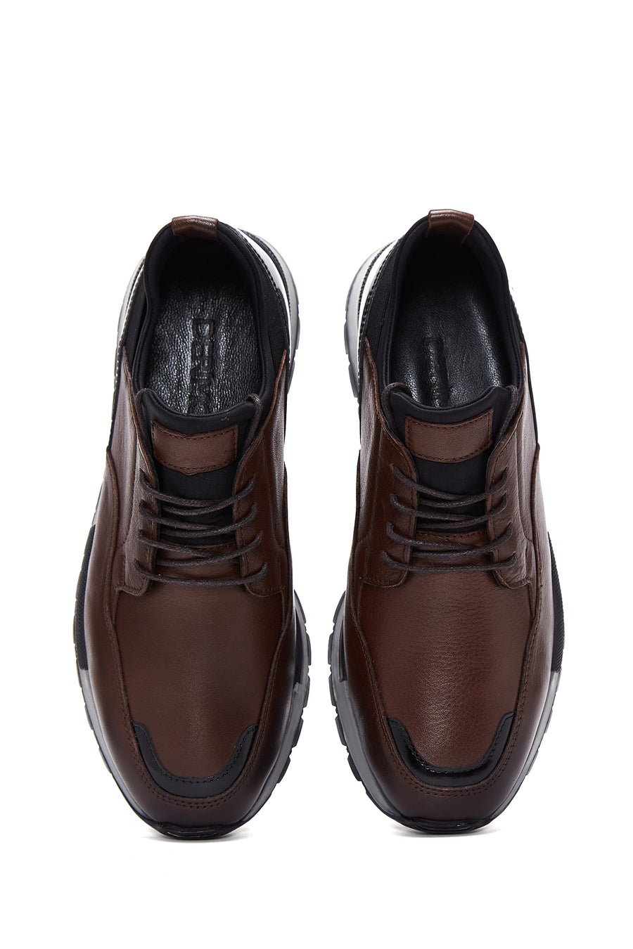 Erkek Kahverengi Deri Sneaker